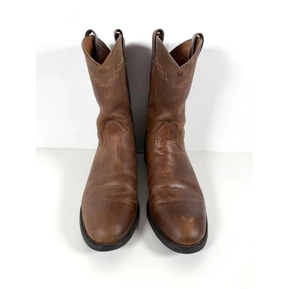 Ariat Men's US 12D Brown Leather Western Cowboy Boots Pull On Style 10002284